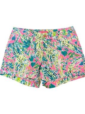 Lilly Pulitzer Alligator Gator CALLAHAN SHORTS 5" Flat Chinos 0